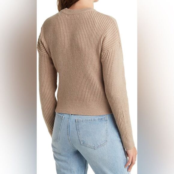 Elodie by Anthropologie Crew Neck Cropped Sweater Size S EUC - Picture 10 of 10